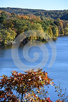 View of Lake Lillinonah from Lovers Leap State Park in New Milford, Connecticut