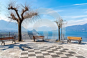 View on the Lake Maggiore by Belvedere PasquÃÂ¨ of Brezzo di Bedero, province of Varese. photo