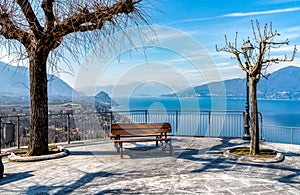 View on the Lake Maggiore by Belvedere PasquÃÂ¨ of Brezzo di Bedero, province of Varese. photo