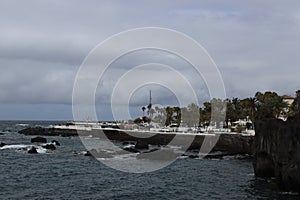 View lake Martianez in Puerto de la Cruz, Tenerife, Canary Islands