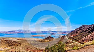 View of Lake Mead from the Historic Railroad Hiking Trail near the Hoover Dam