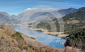 View on lake Mornos central Greece