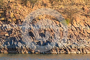 View of the Lake Oanob, holiday resort, Namibia