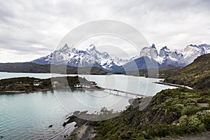 View on Lake Pehoe and Cerro Paine Grande