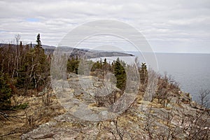 A View of Lake Superior from Palisade Head on the North Shore of Minnesota.