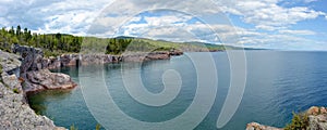 View of Lake Superior shore looking North East from Shovel Point, Tettegouche State Park, Minnesota