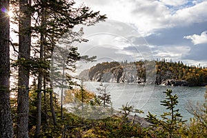View of Lake Superior from the shore at Pukaskwa National Park, Marathon, Ontario
