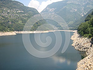 A view of a lake in Switzerland