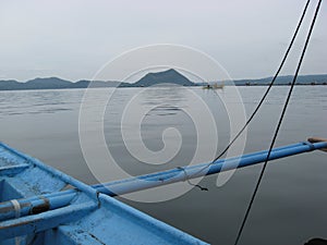 View of Lake Taal from a Bangka boat, Philippines