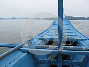 View of Lake Taal from a Bangka boat, Philippines