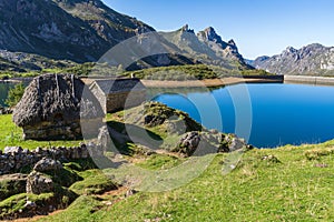 View of the Lake of the Valley in the Somiedo natural park in Asturias.