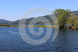 A view of Lake Whatcom and Sudden Valley marina