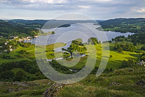 View of Lake Windermere in the Lake District