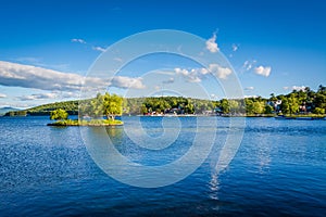 View of Lake Winnipesaukee in Merideth, New Hampshire.