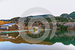 View of Lake Yunoko in autumn season, Nikko, Tochigi,Japan