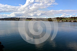 View of Lake Zurich at noon - Raperswil