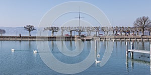 View on lake Zurich in Rapperswil