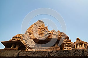 View of Lakshmana Temple in Khajuraho, India