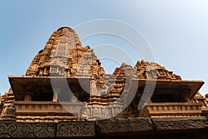 View of Lakshmana Temple in Khajuraho, India