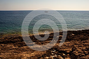 View of Lampedusa coast in the summer season