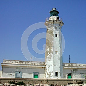 View of Lampedusa lighthouse