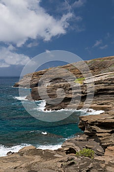 View from Lanai Lookout, east Oahu, Hawaii