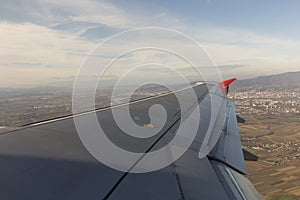 View of the land from the airplane during the filght