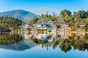 View of landmark of Rak Thai Village in Mae Hong Son,T