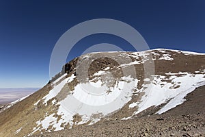 View of landscape from Cerro Toco stratovolcano in the Atacama desert