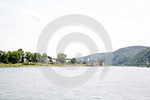 View on the landscape at the rhine river