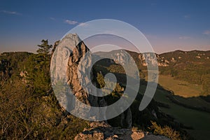 Mountain landscape at the sunset