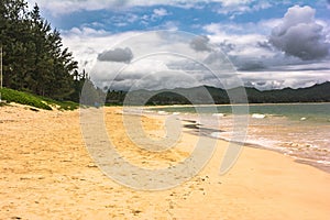 View of Lanikai Beach, Oahu, Hawaii