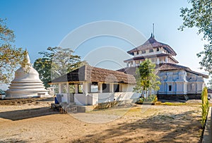 View at the Lankatilaka Vihara Temple with stupa in Mahanuvara - Sri Lanka