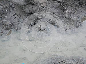 The view of Lapindo mudflow or lumpur Lapindo, East Java, Indonesia 2013