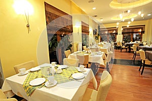 A view of large dining room