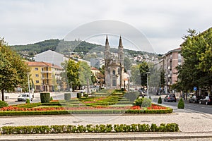 View of the large garden of the Republic of Brazil, with Church and Oratories of Nossa Senhora da Consolacao and Santos Passos as