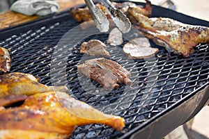 pollo asado, grill, pork ribs photo