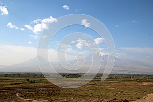 View of the large and small Ararat seen from the Armenian side