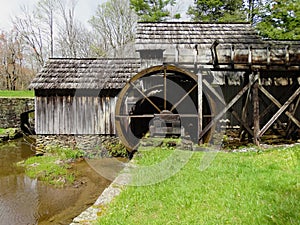 View of the Large Waterwheel Use to Power Mabry Mill