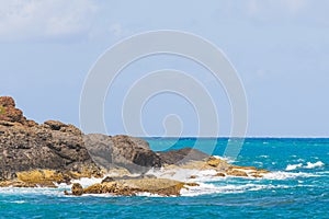 View of Las Cabezas Chiquitas form Play Colora in Fajardo Puerto Rico