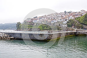View of Lastres, a village in Spain photo