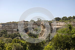 View of the Latomia del Paradiso in Syracuse