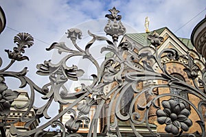 View of the lattice of the Mikhailovsky Garden