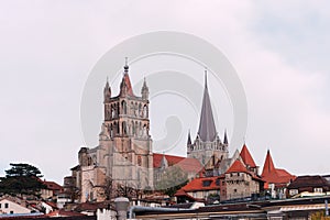 View of the Lausanne Cathedral, Switzerland