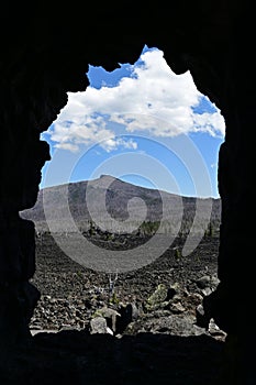 View of lava fields from Dee Wright Observatory, Oregon.