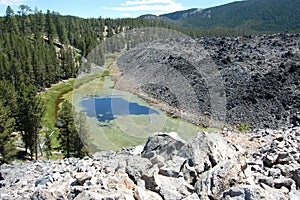 View of Lava Flow in Newberry Volcanic Monument