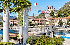 View of Laveno Mombello, Italy
