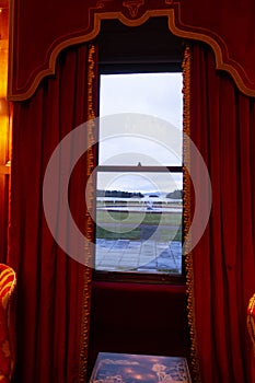 View from a lavish castle window