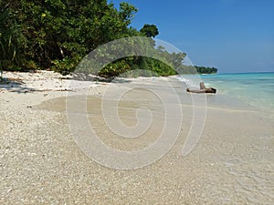 A view of laxaman pur beach of andaman nikobor iland ,its a vargin  beach  with corals