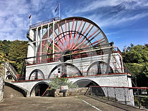 A view of the Laxey Wheel on the Isle of Man